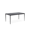 Mesa Arya 180 cm com tampo cerâmico preto e base preta