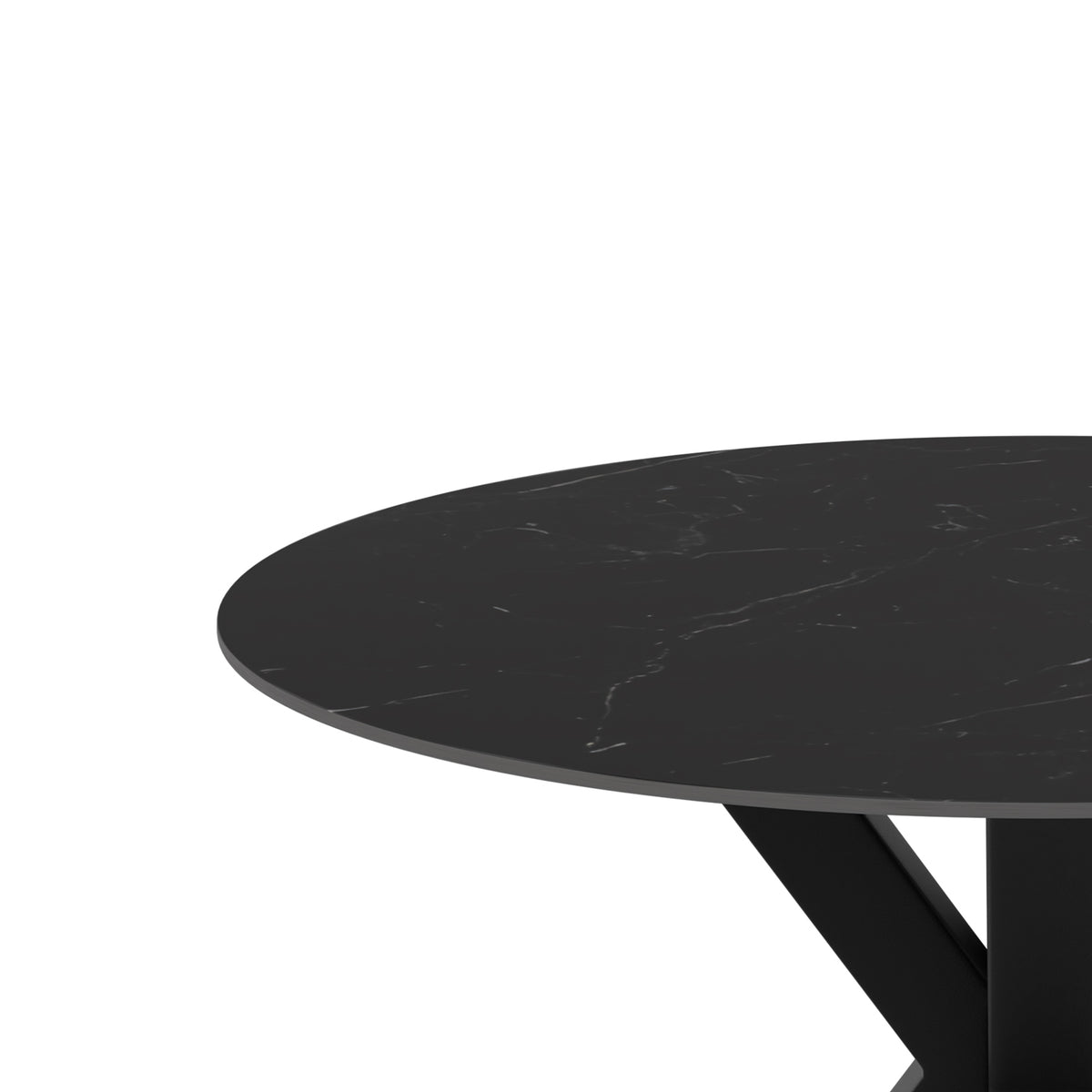 Table Fiorella 120 cm Sahara and black – tabletop detail