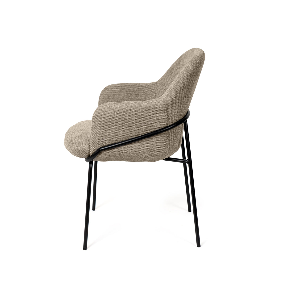 Cadeira Abigail Preto taupe