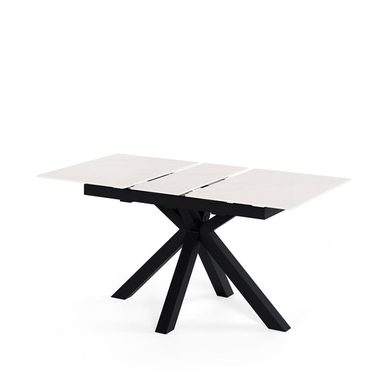 Mesa Lori 160 cm creta – com a extensão aberta