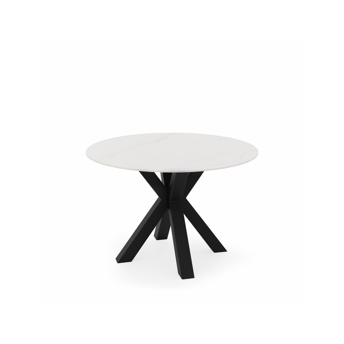 Round table Fiorella 120 cm Creta with Black base