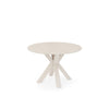 Mesa redonda Fiorella 120 cm travertino com base bege