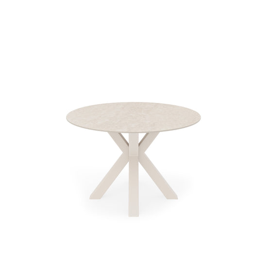 Mesa Fiorella 100 cm travertino e bege – imagem 2