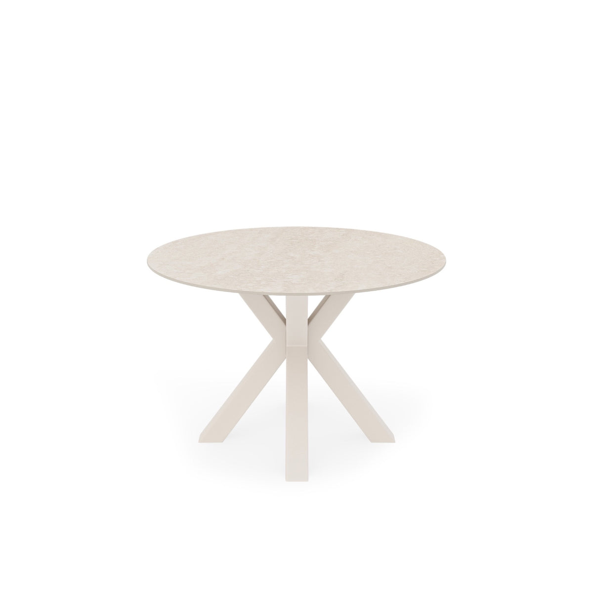 Mesa Fiorella 100 cm travertino e bege – imagem 2