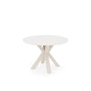 Mesa redonda Fiorella 100 cm creta com base bege