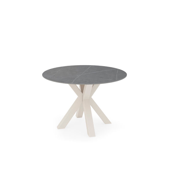 Mesa redonda Fiorella 120 cm athenea com base bege