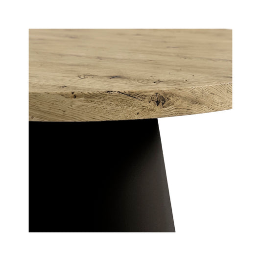 Mesa Holly 100 cm carvalho e preto – pormenor do tampo