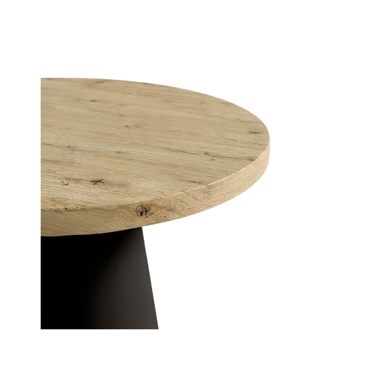 Mesa Holly 120 cm carvalho e preto – vista em perspetiva