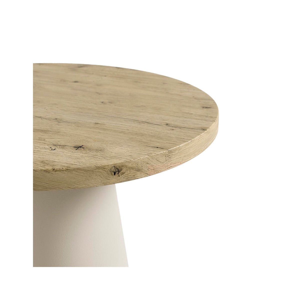 Mesa Holly 120 cm carvalho e bege – vista em perspetiva