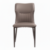 Cadeira Bolonha Pele Sintética Cinzento Escuro - Vista Frontal