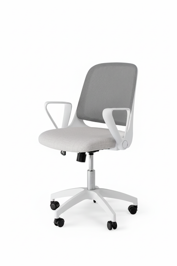 Cadeira de escritório Siracusa cinzento fundo branco