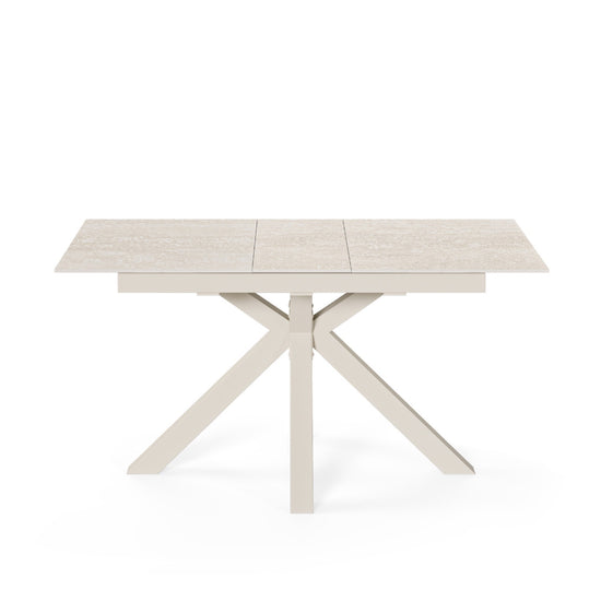 Mesa Lori 160 cm travertino – com a extensão aberta
