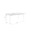 Mesa Arya 180 preto – esquema com as medidas