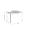 Mesa Constance 120 sahara – esquema com as medidas