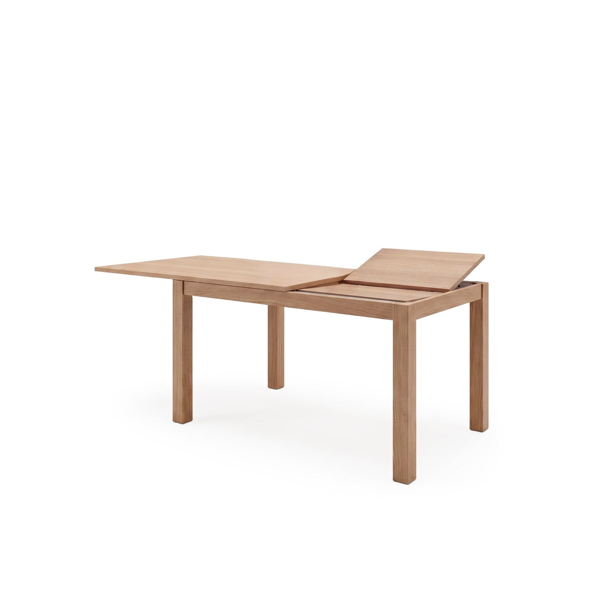 Mesa extensível Molly 140 cm carvalho – com a extensão lateral aberta