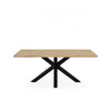 Mesa Sandy 140 cm carvalho e preto – vista frontal