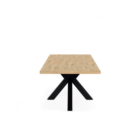 Mesa Sandy 160 cm carvalho e preto – imagem 3
