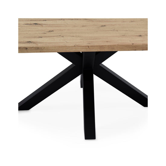 Mesa Sandy 180 cm carvalho e preto – pormenor