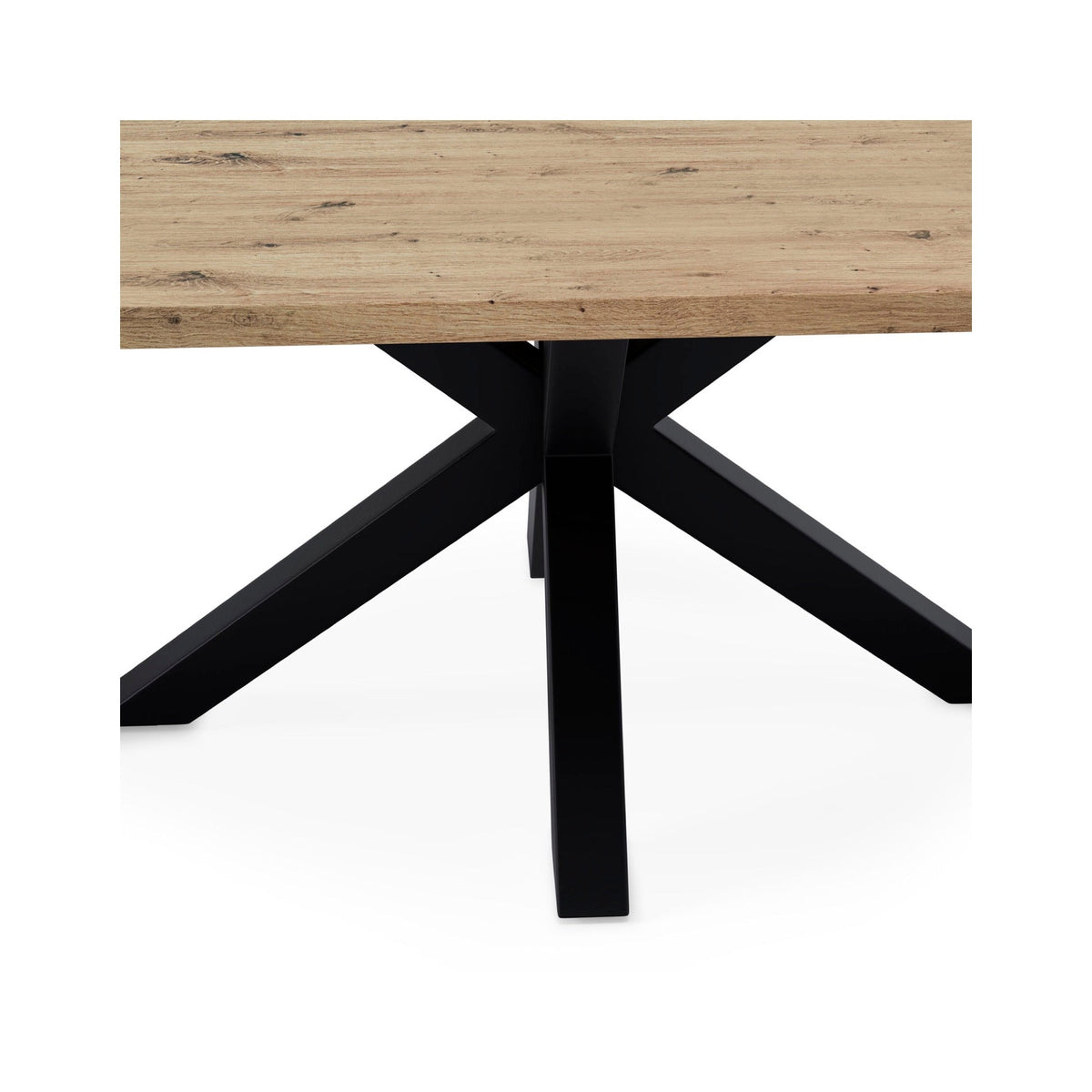 Mesa Sandy 180 cm carvalho e preto – pormenor