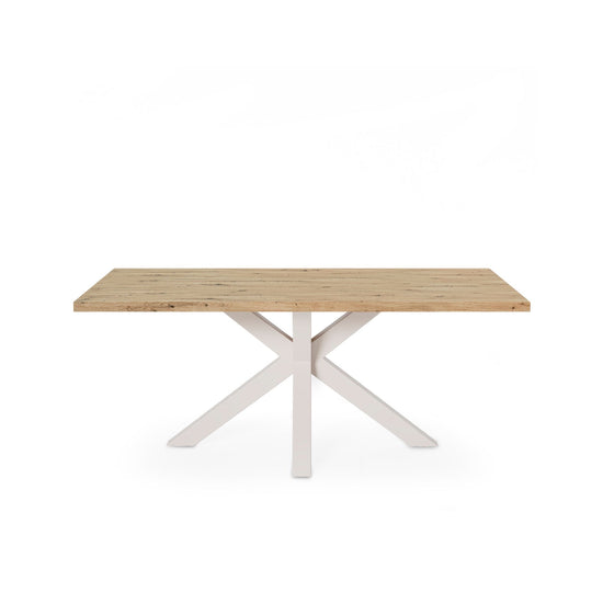 Mesa Sandy 160 cm carvalho e bege – vista frontal