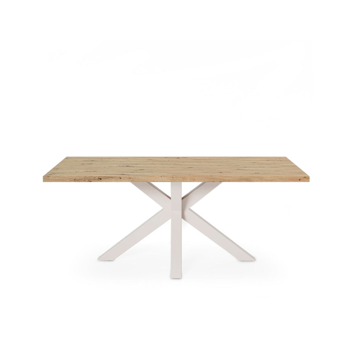 Mesa Sandy 160 cm carvalho e bege – vista frontal